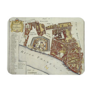 The Tower and St. Catherine's, for 'Stow's Survey Magnet