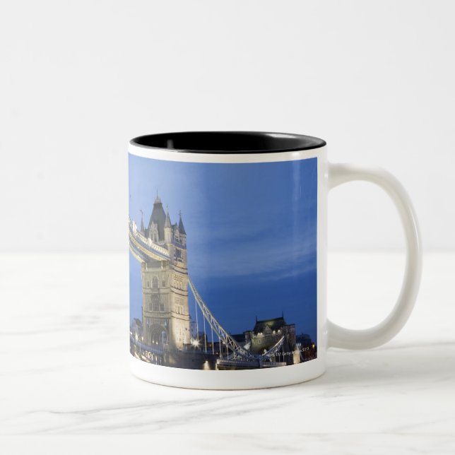 The Tower Bridge at Dusk Two-Tone Coffee Mug (Right)