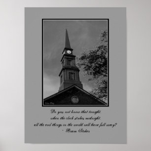 'The Tower Clock' Gothic Quotables Poster