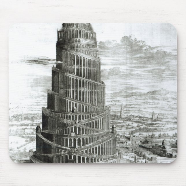 The Tower of Babel, 1679 Mouse Pad (Front)