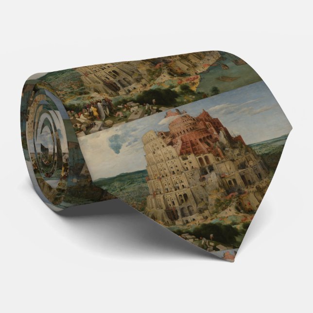 The Tower of Babel by Pieter Bruegel Tie (Rolled)