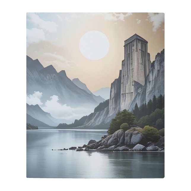 The Tower of Eternal Silence Metal Print (Front)