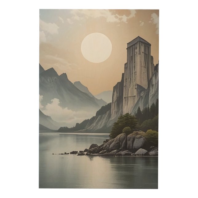 The Tower of Eternal Silence Wood Wall Art (Front)