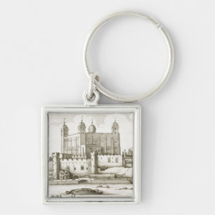 The Tower of London, 1647 (engraving) Keychain