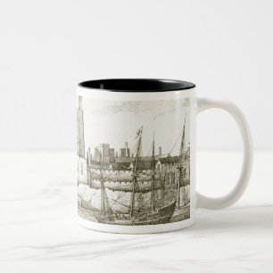 The Tower of London, 1647 (engraving) Two-Tone Coffee Mug
