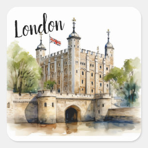 The Tower of London: Guardian of British History Square Sticker