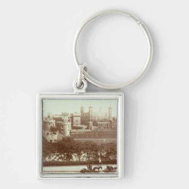 The Tower of London (sepia photo) Keychain (Front)