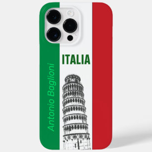 The Tower of Pisa On The Italian Flag  Case-Mate iPhone 14 Pro Max Case