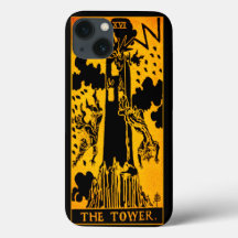 The Tower Tarot Card | Gold And Black |