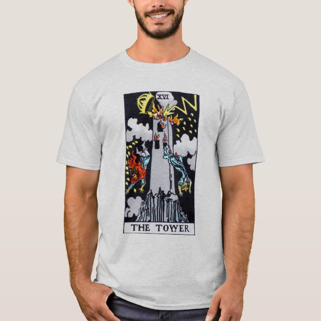 The Tower Tarot Card T-Shirt (Front)