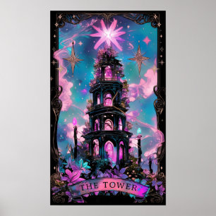 The Tower Tarot Card Witchy Poster
