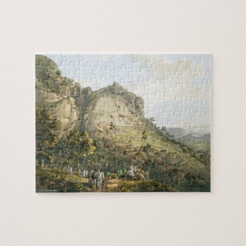 The Town of Abha in Abyssinia engraved by J Bluc Jigsaw Puzzle