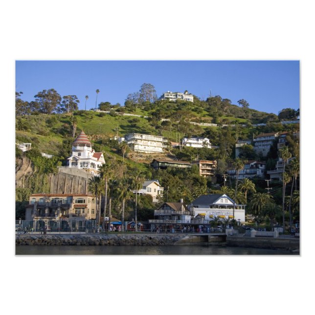 The town of Avalon on Catalina Island, Photo Print (Front)