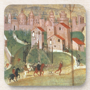 The Town of Prato (fresco) Drink Coaster