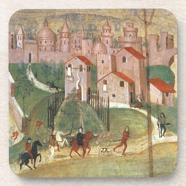 The Town of Prato (fresco) Drink Coaster (Front)