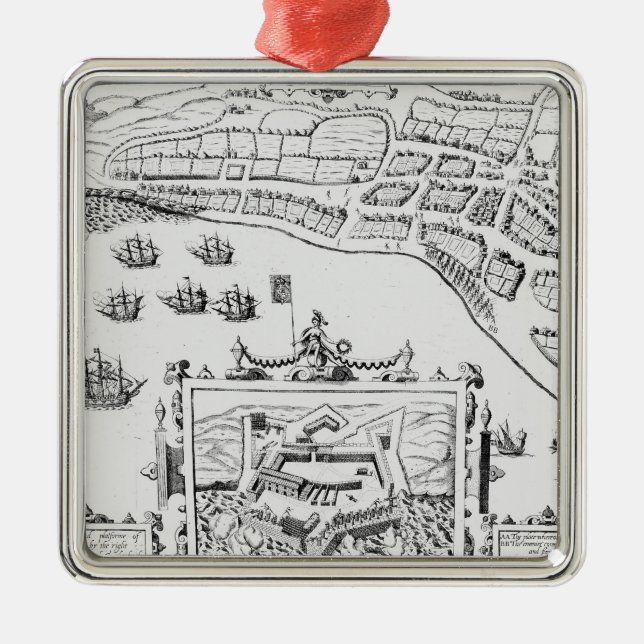 The Towne and Platforme of Fayall Metal Ornament (Front)