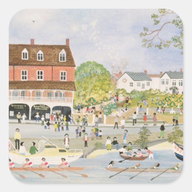 The Towpath Walton-on-Thames Square Sticker (Front)