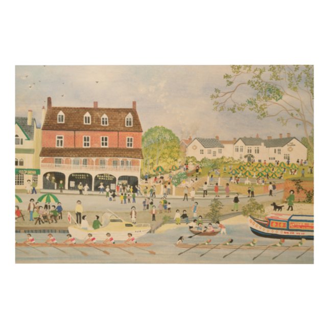 The Towpath Walton-on-Thames Wood Wall Art (Front)