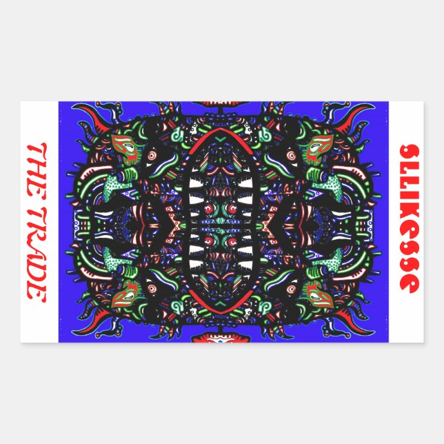 the trade rectangular sticker (Front)