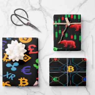 The Trader Dream Collection Candlestick Charts Wrapping Paper Sheets