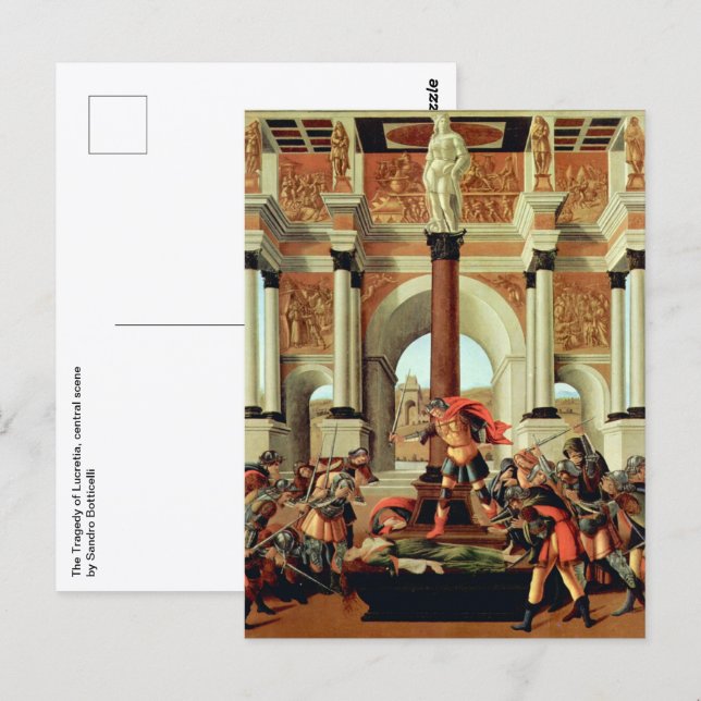 The Tragedy of Lucretia by Sandro Botticelli Postcard (Front/Back)