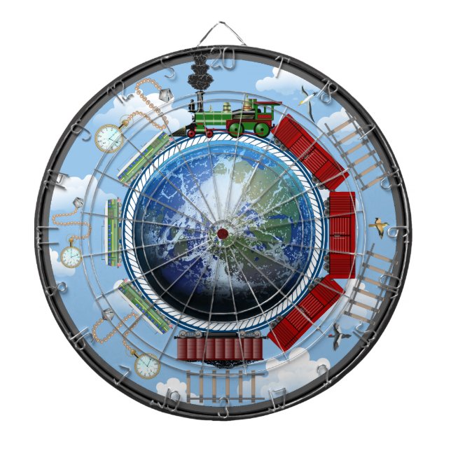 The Train Conductor Earth Multi-Target Dartboard (Front)