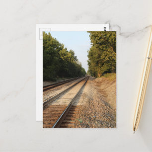 the train tracks postcard