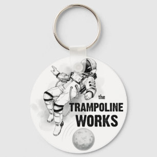 The Trampoline Works Black-and-white Astronaut Keychain