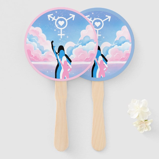 The Trans Signal Hand Fan (Front and Back)