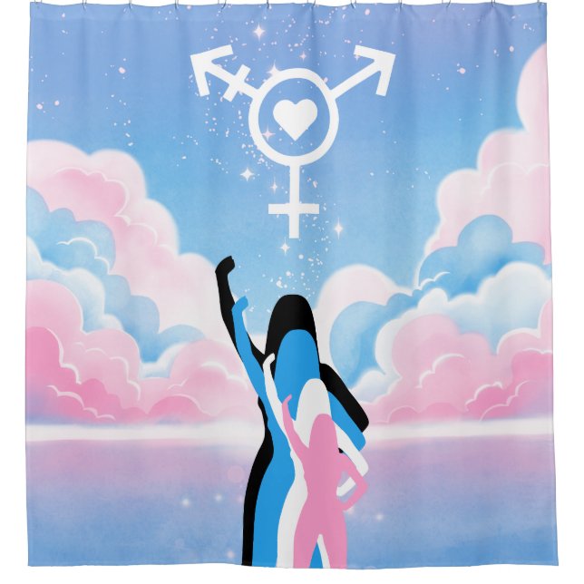 The Trans Signal Shower Curtain (Front)