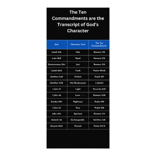 The Transcript of Gods Character Rack Card