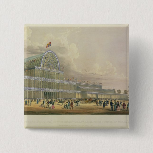 The Transept of the Crystal Palace, from the Princ Pinback Button (Front)