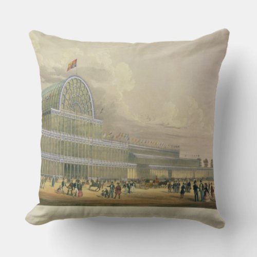 The Transept of the Crystal Palace from the Princ Throw Pillow