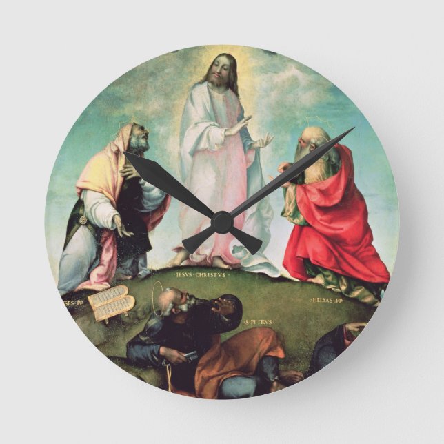 The Transfiguration of Christ, c.1510-12 (oil on p Round Clock (Front)