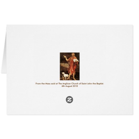 The Transfiguration of our Lord Jesus Christ (Back Horizontal)