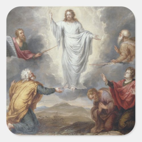 The Transfiguration oil on copper Square Sticker