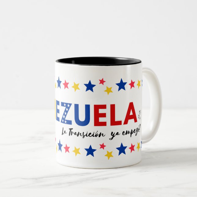 The Transition has already begun | Patriotic Desig Two-Tone Coffee Mug (Front Right)