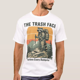 The Trash Face - Funny Raccoon Hiking Vintage Grap T-Shirt