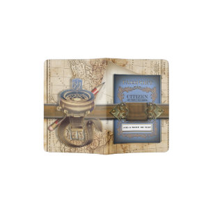 The Traveler Funny Personalized Steampunk Passport Holder