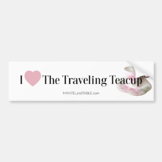 The Traveling Teacup Bumper Sticker