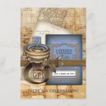 The Traveller Medium Party Invitations by LaBoutiqueEclectique at Zazzle