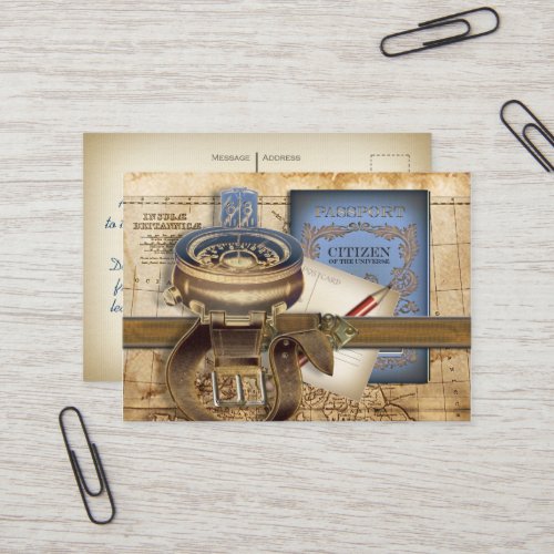The Traveller Mini Postcard Business Card