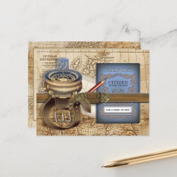 The Traveller Postcard by LaBoutiqueEclectique at Zazzle