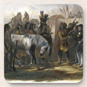 The Travellers Meeting with Minatarre Indians near Beverage Coaster