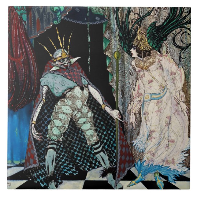 “The Travelling Companion” by Harry Clarke Ceramic Tile (Front)