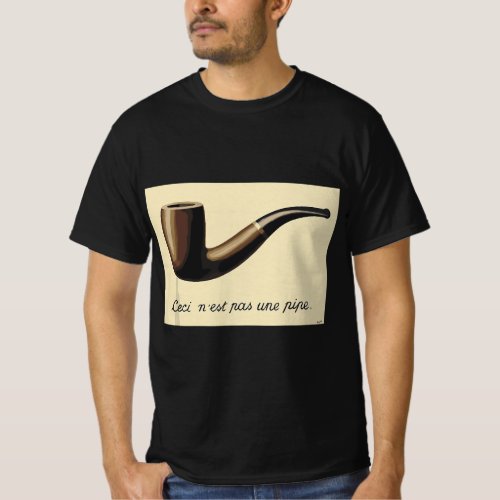 The Treachery of Images Famous Painting By Magritt T_Shirt