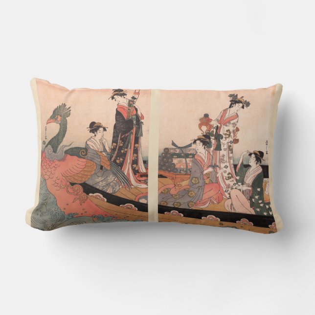 The Treasure Boat (triptych) Lumbar Pillow (Front)