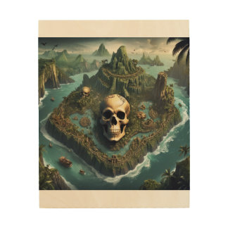 The Treasure of Skull Island Wood Wall Art