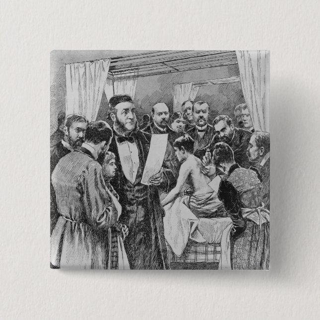 The treatment of tuberculosis pinback button (Front)