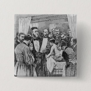The treatment of tuberculosis pinback button